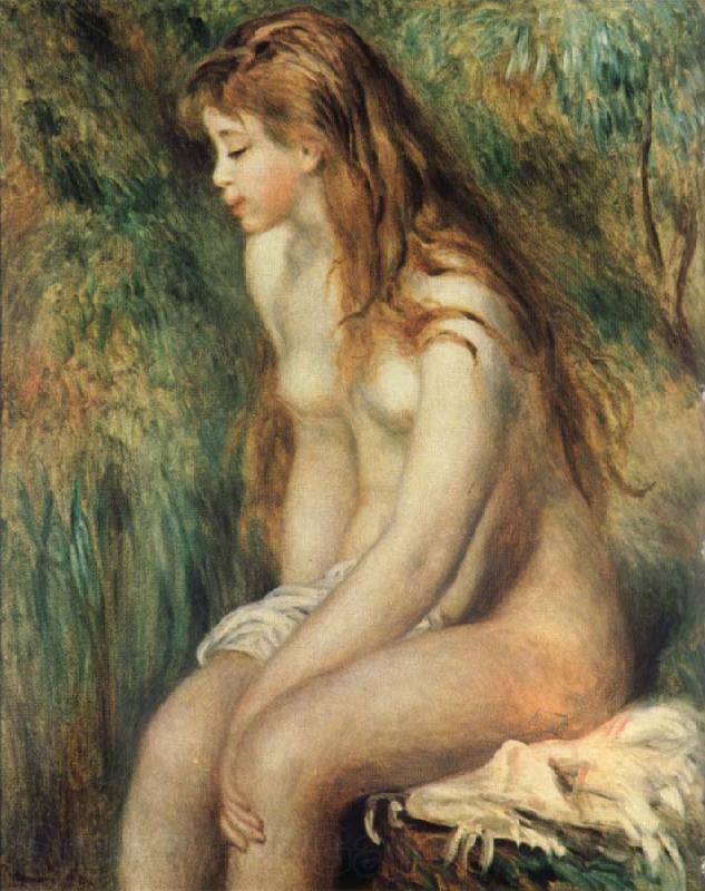 Pierre-Auguste Renoir Young Girl Bathing Norge oil painting art